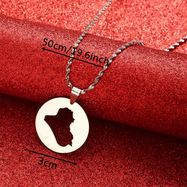 Iraq Map Necklace