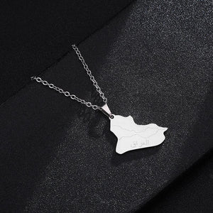 Iraq Map Necklace