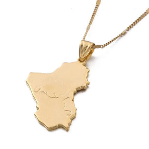 Iraq Map Necklace