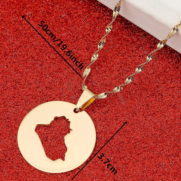 Iraq Map Necklace