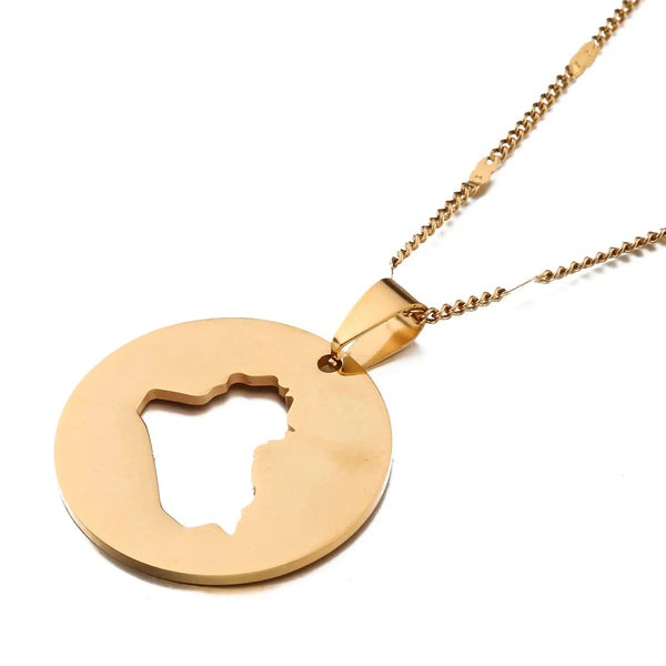 Iraq Map Necklace