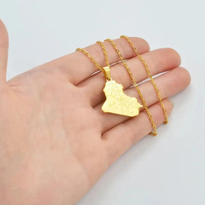 Iraq Map Necklace