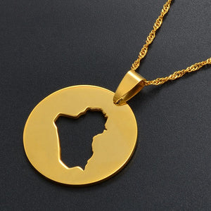 Iraq Map Necklace