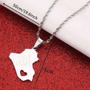 Iraq Map Necklace