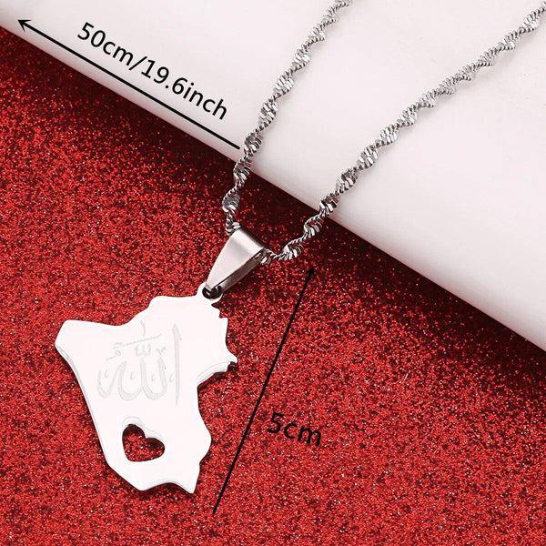 Iraq Map Necklace