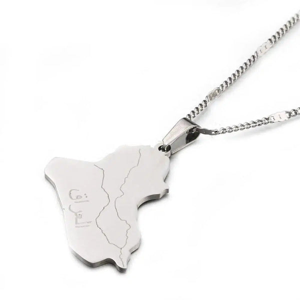 Iraq Map Necklace