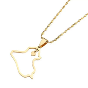 Iraq Map Necklace