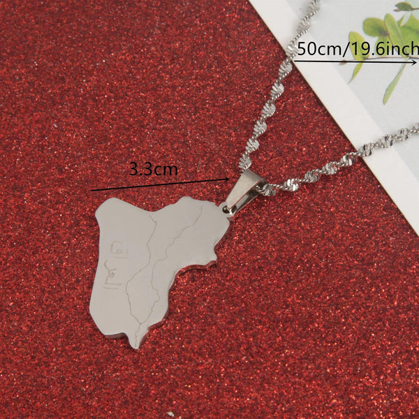 Iraq Map Necklace