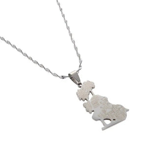 Iraq Map Necklace