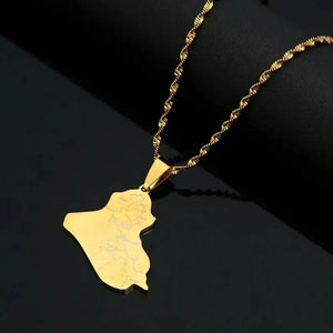 Iraq Map Necklace