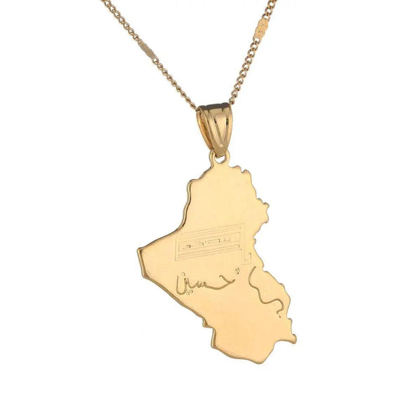 Iraq Map Necklace