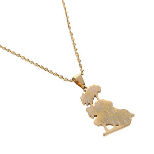 Iraq Map Necklace