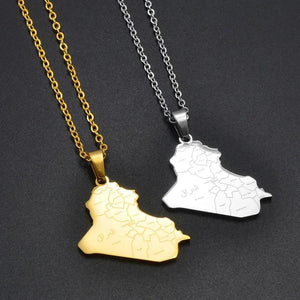 Iraq Map Necklace