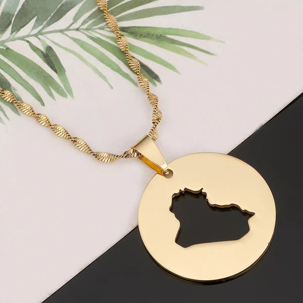 Iraq Map Necklace