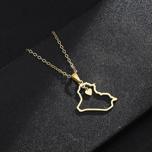 Iraq Map Necklace