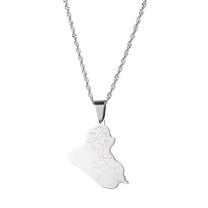 Iraq Map Necklace