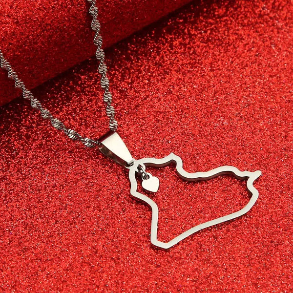 Iraq Map Necklace