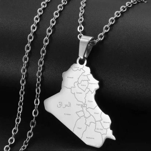 Iraq Map Necklace
