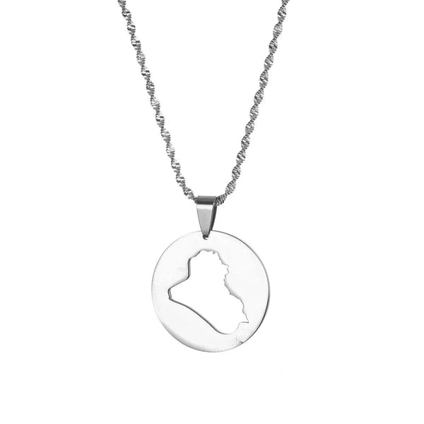 Iraq Map Necklace