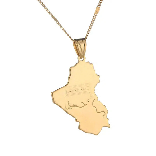 Iraq Map Necklace