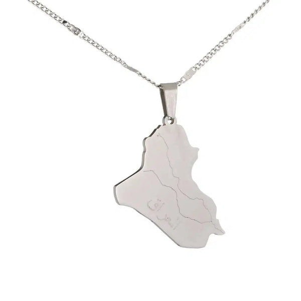 Iraq Map Necklace