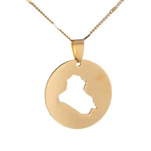 Iraq Map Necklace