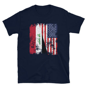 Iraq USA Flag - Half American T-Shirt