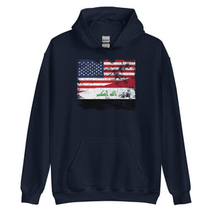 Iraq USA Flag Hoodie