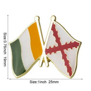 Ireland Cross of Burgundy Flag Lapel Pin - Enamel Pin Flag