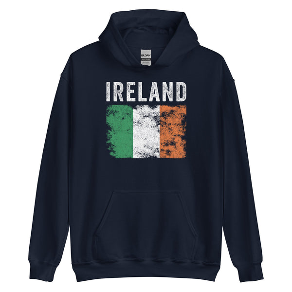 Ireland Flag Distressed - Irish Flag Hoodie