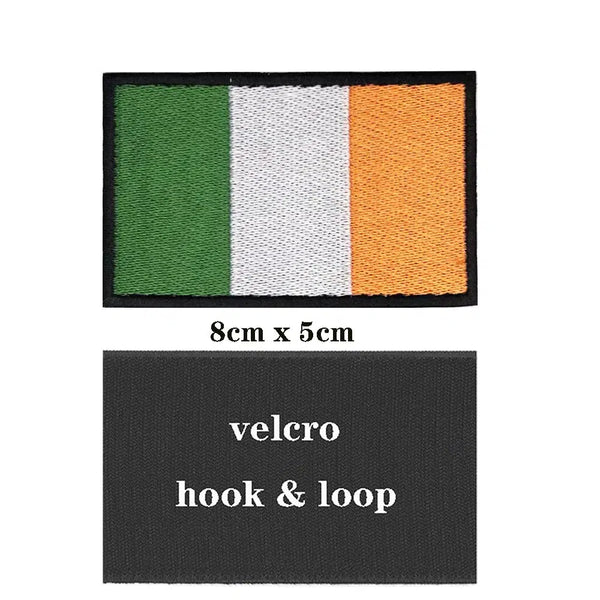 Ireland Flag Patch - Iron On/Hook & Loop Patch