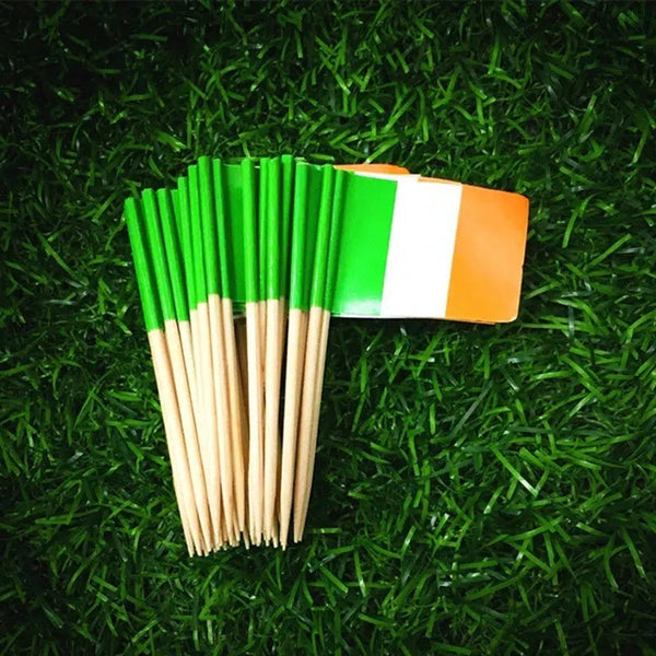 Ireland Flag Toothpicks - Cupcake Toppers (100Pcs)