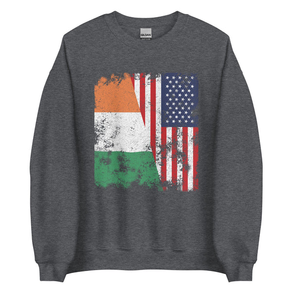 Ireland USA Flag - Half American Sweatshirt