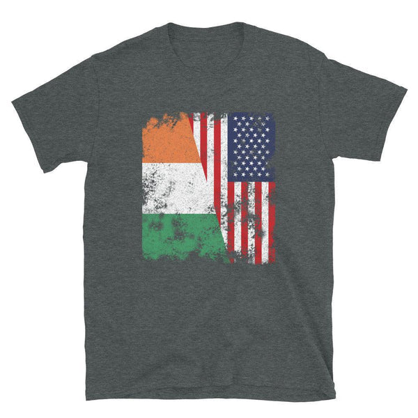 Ireland USA Flag - Half American T-Shirt