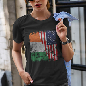 Ireland USA Flag - Half American T-Shirt