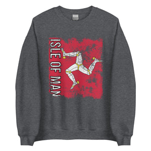 Isle Of Man Flag - Distressed Flag Sweatshirt