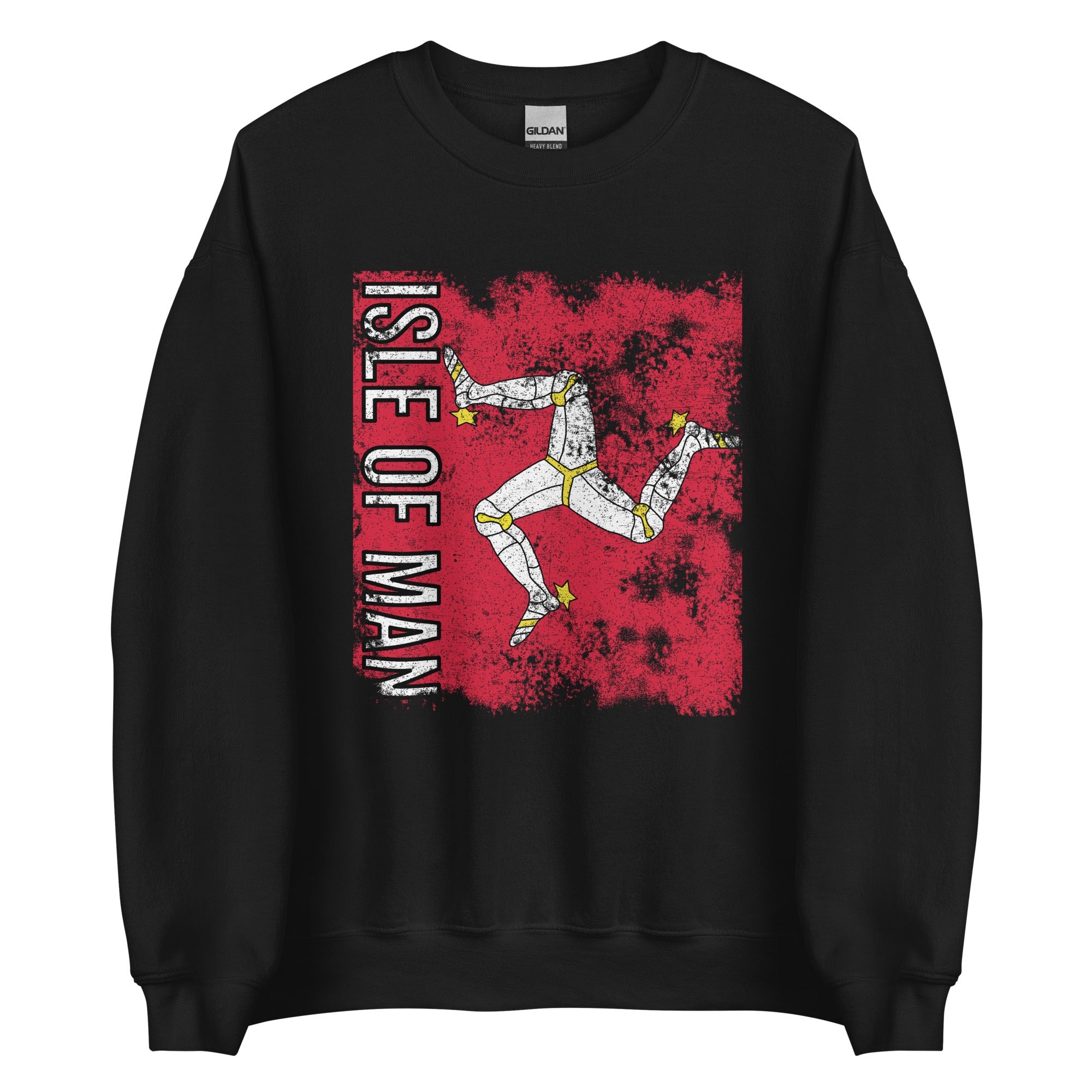 Isle Of Man Flag - Distressed Flag Sweatshirt