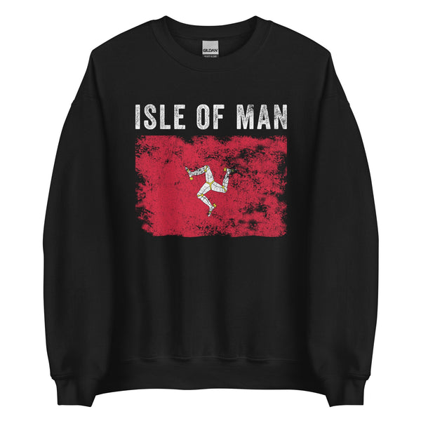 Isle of Man Flag Distressed - Manx Flag Sweatshirt