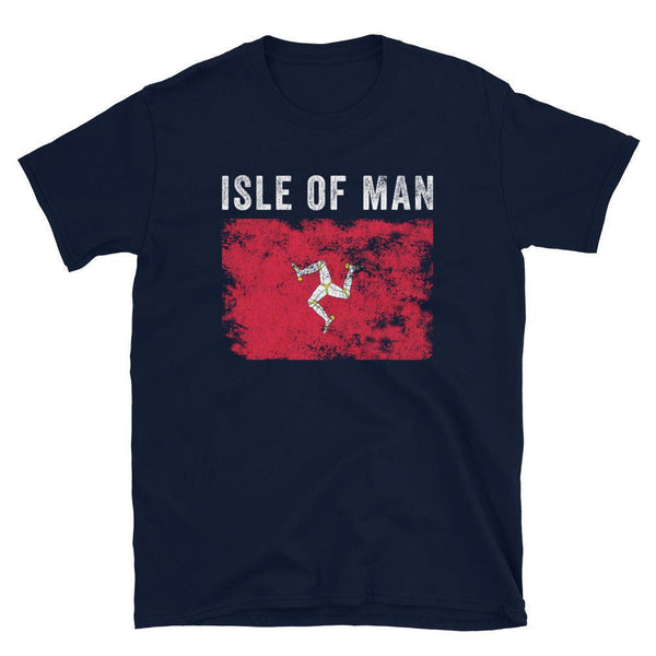 Isle of Man Flag Distressed - Manx Flag T-Shirt