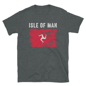 Isle of Man Flag Distressed - Manx Flag T-Shirt