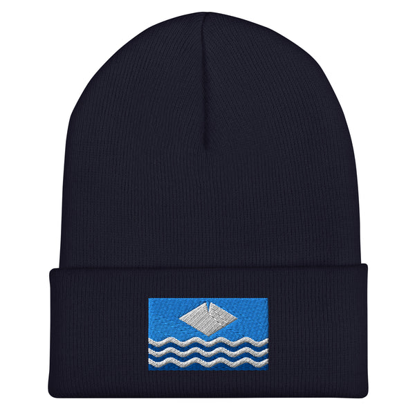 Isle of Wight Flag Beanie - Embroidered Winter Hat