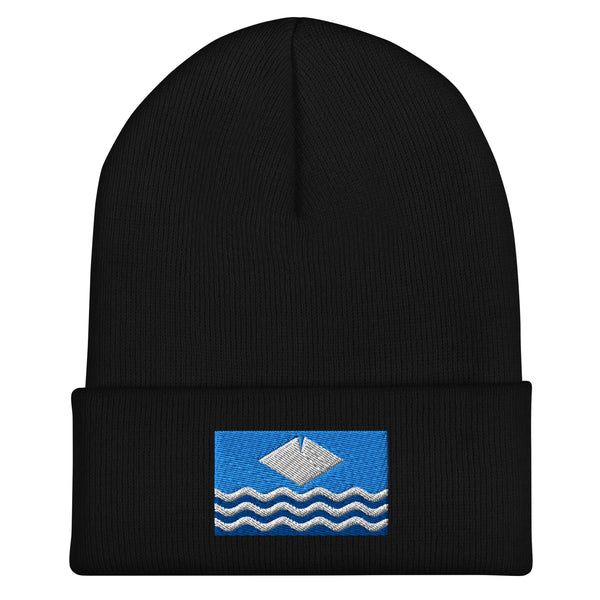Isle of Wight Flag Beanie - Embroidered Winter Hat
