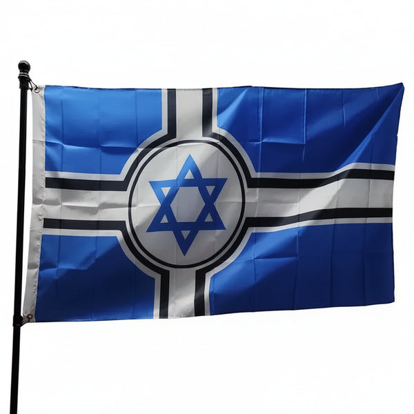 Israel Cross Flag - 90x150cm(3x5ft) - 60x90cm(2x3ft)