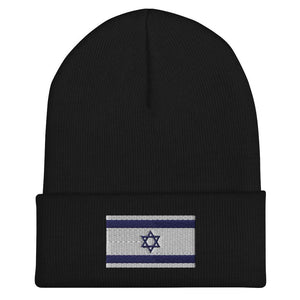 Israel Flag Beanie - Embroidered Winter Hat