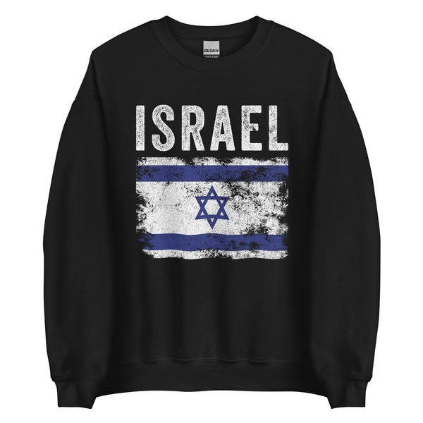 Israel Flag Distressed - Israeli Flag Sweatshirt