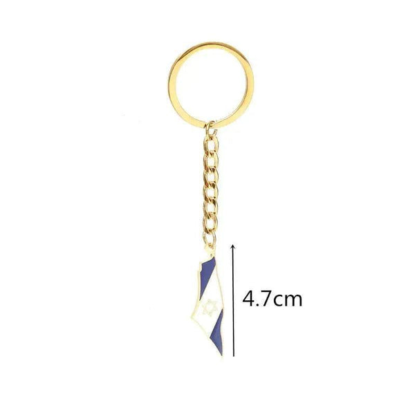 Israel Flag Map Keychain Collection