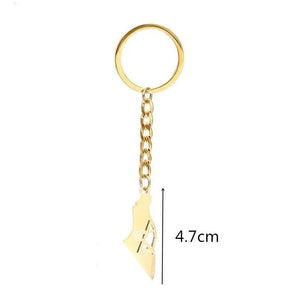 Israel Flag Map Keychain Collection