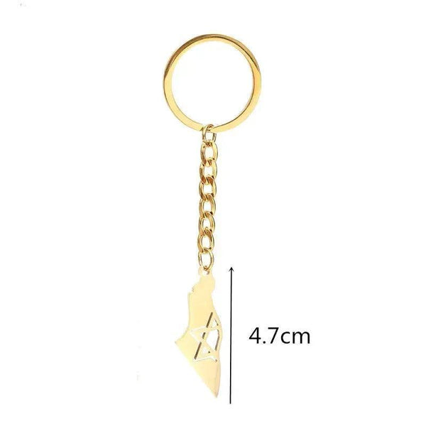 Israel Flag Map Keychain Collection