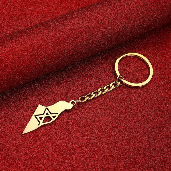 Israel Flag Map Keychain Collection