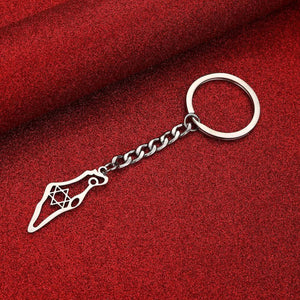 Israel Flag Map Keychain Collection
